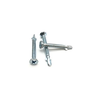 Phillips Flat Head Drilling Screws for Joining Wood to Metal